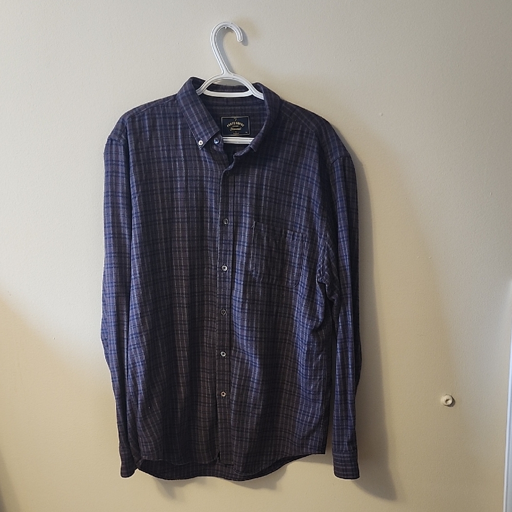 Portuguese Flannel Men's Plaid Button-Down Shirt - Purple